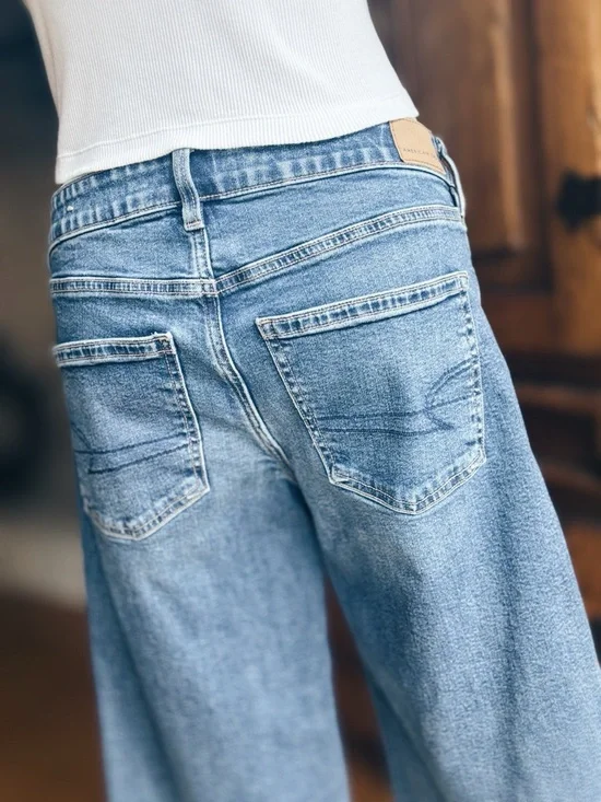 OOAK Custom Altered American Eagle Wide Leg Crop | Coolot Pedal Pusher 6 - Picture 7 of 13